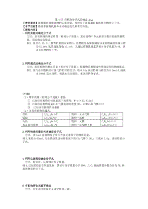 高三化学二轮复习 第4讲 有机物分子式的确定方法 专项训练.doc