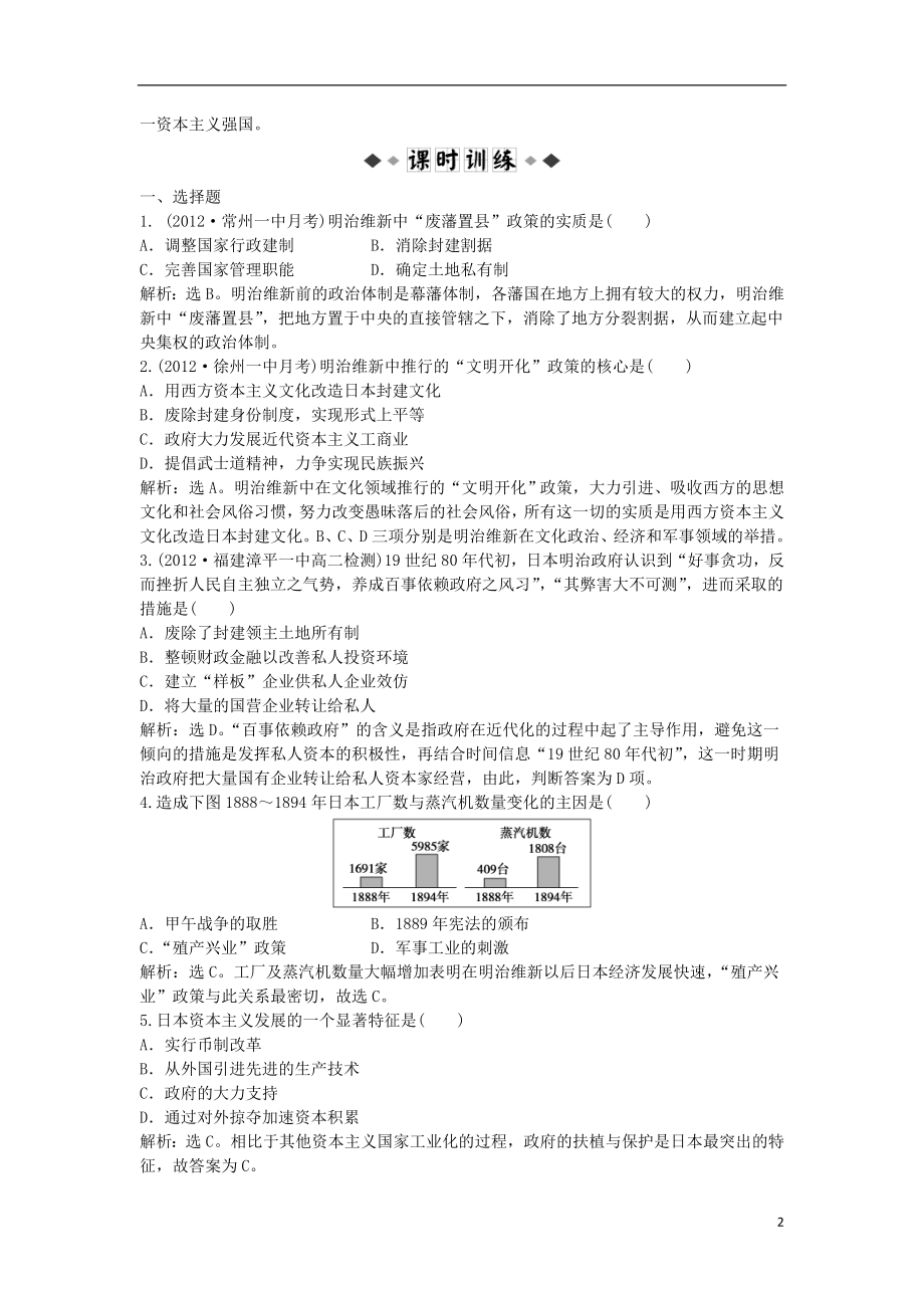 2021年高中历史 电子题库 第八单元 第3课知能演练轻松闯关 新人教版选修1.doc_第2页