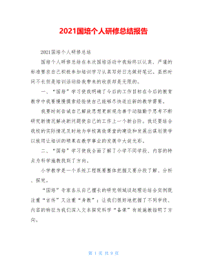 2021国培个人研修总结报告.doc