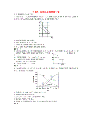 2021年高考化学专题九弱电解质的电离平衡练习.doc