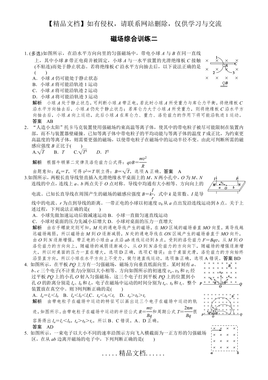 高二磁场综合训练二(十).doc_第2页