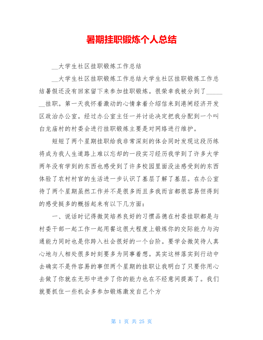 暑期挂职锻炼个人总结.doc_第1页