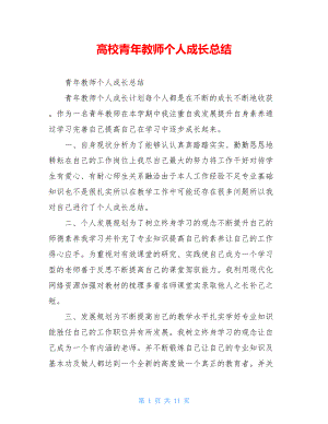 高校青年教师个人成长总结.doc