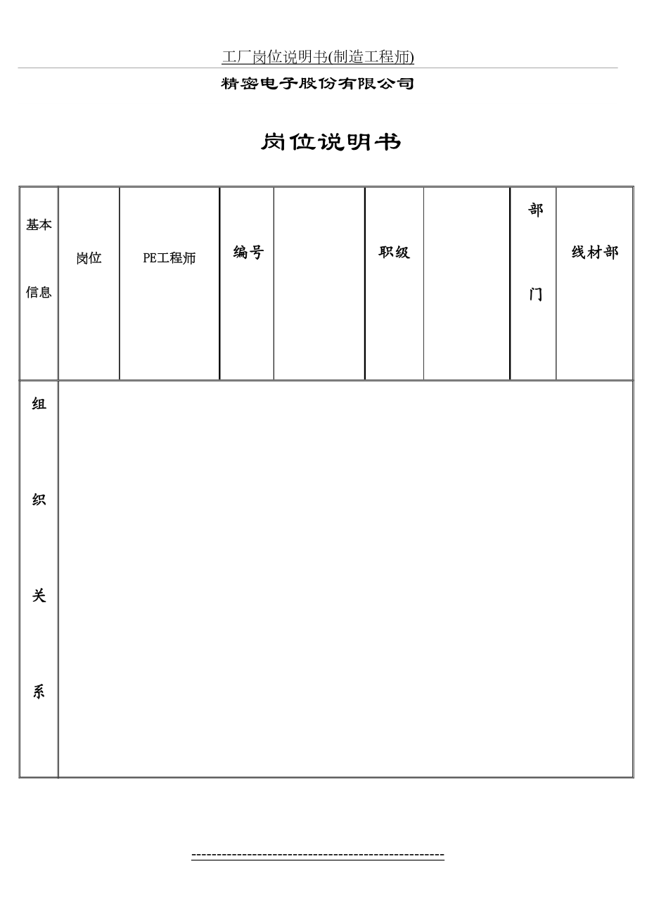 工厂岗位说明书(制造工程师).doc_第2页