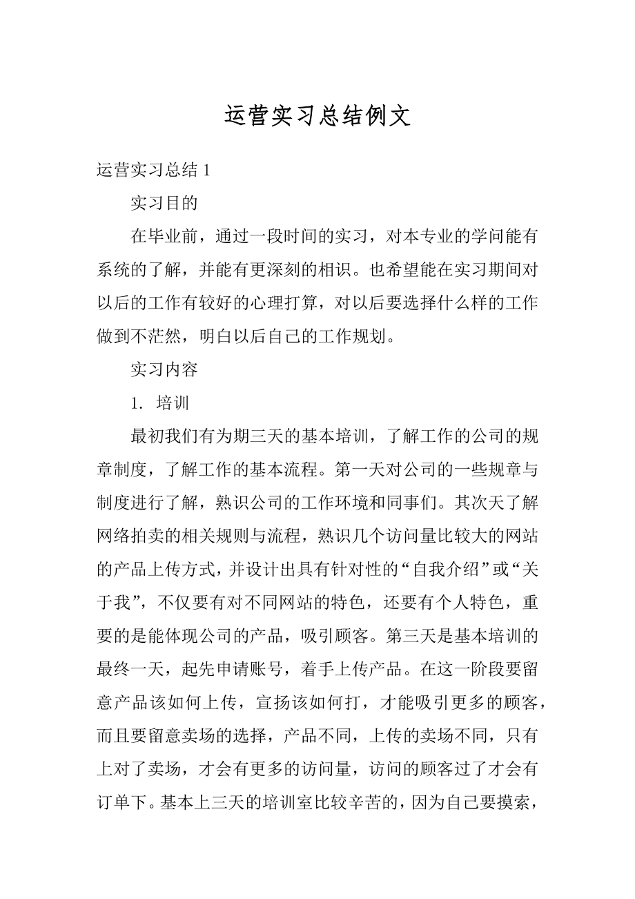 运营实习总结例文范本.docx_第1页