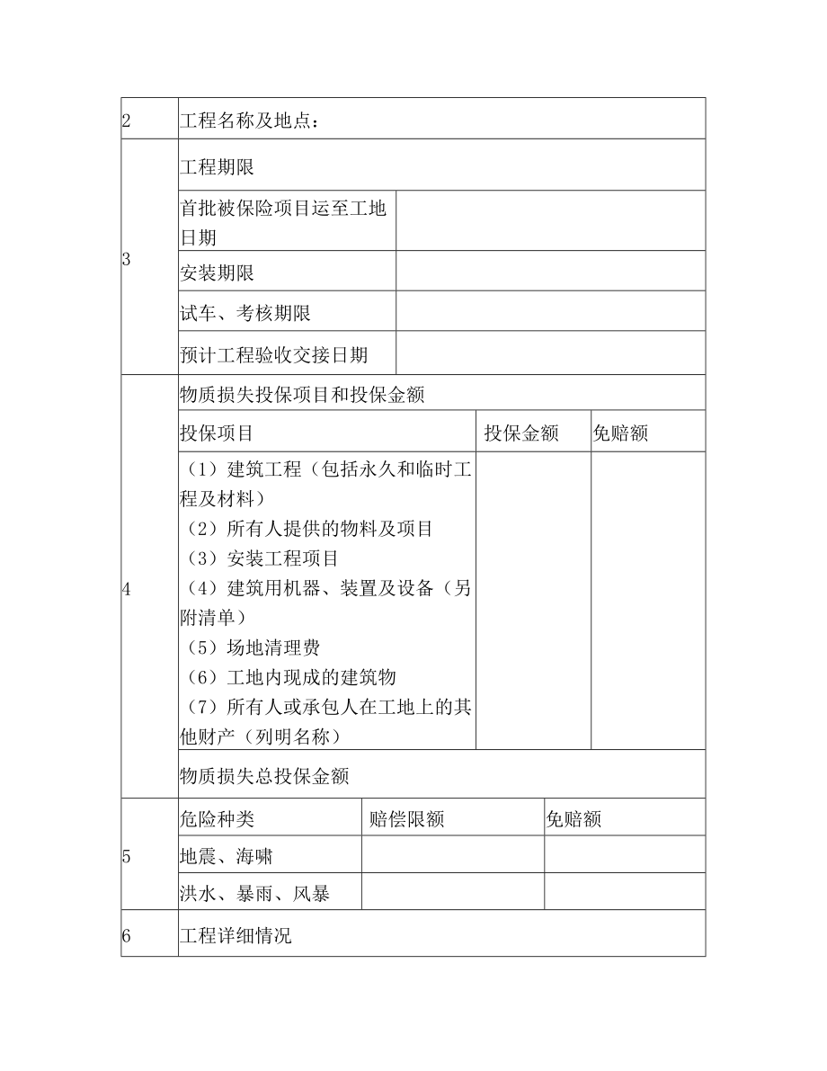 适用于投保申请书（建筑工程）范文.doc_第2页