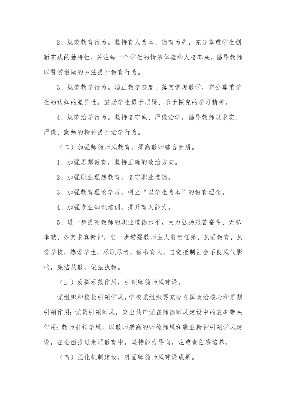 关于新时代师德师风工作计划5篇.docx_第2页