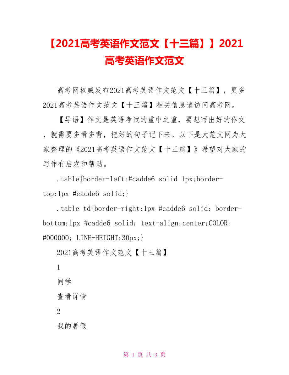 【2021高考英语作文范文【十三篇】】2021高考英语作文范文.doc_第1页