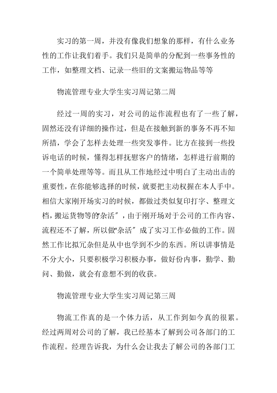 大学生物流专业实习周记.docx_第2页