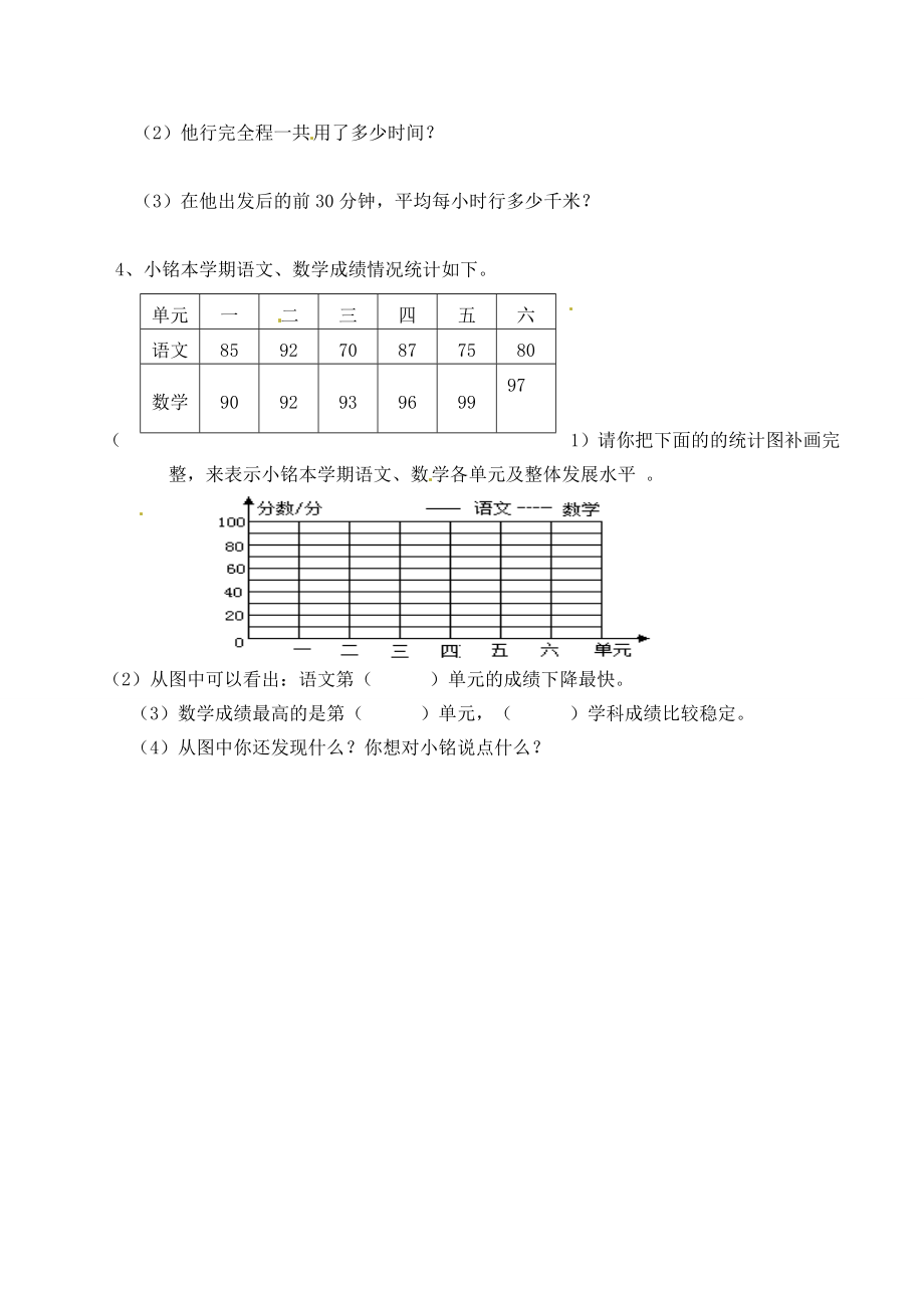 五年级下册数学一课一练-折线统计图4-西师大版.doc_第2页