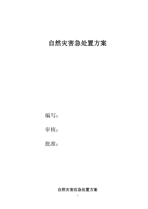 公司自然灾害应急预案 (1).doc