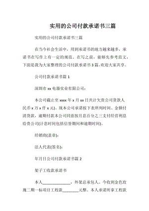 实用的公司付款承诺书三篇.docx