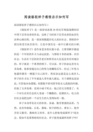 阅读骆驼祥子感悟启示如何写汇总.docx