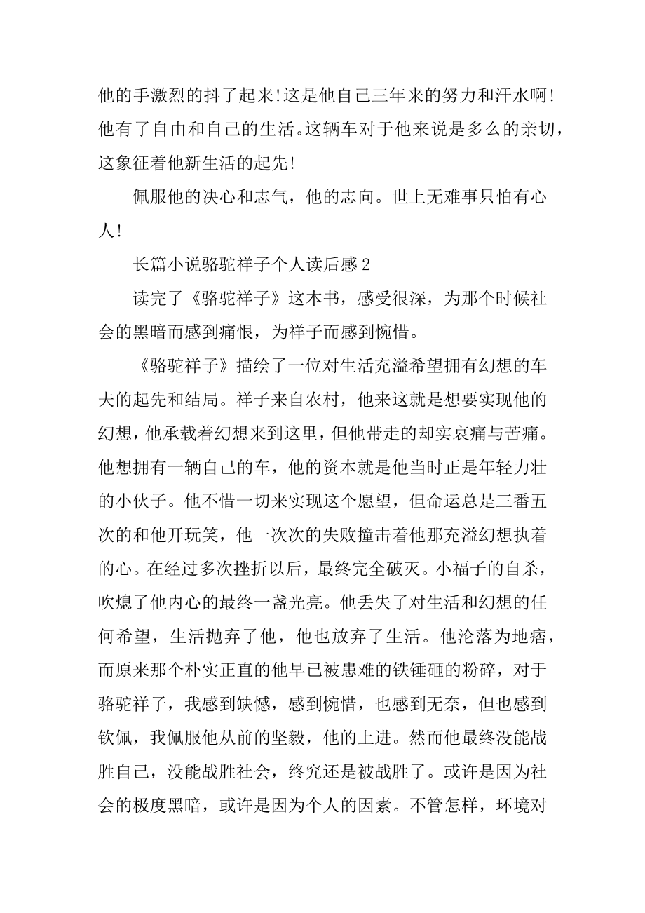 长篇小说骆驼祥子个人读后感精编.docx_第2页