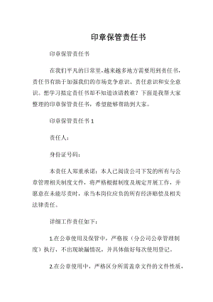 印章保管责任书.docx