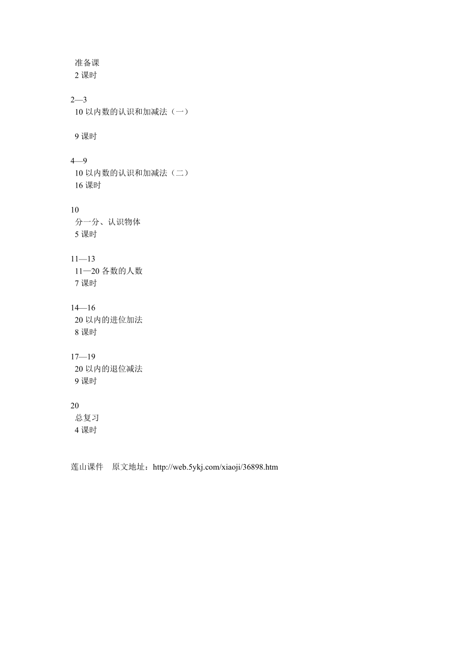 小学数学一年级上册教学计划 (2).doc_第2页