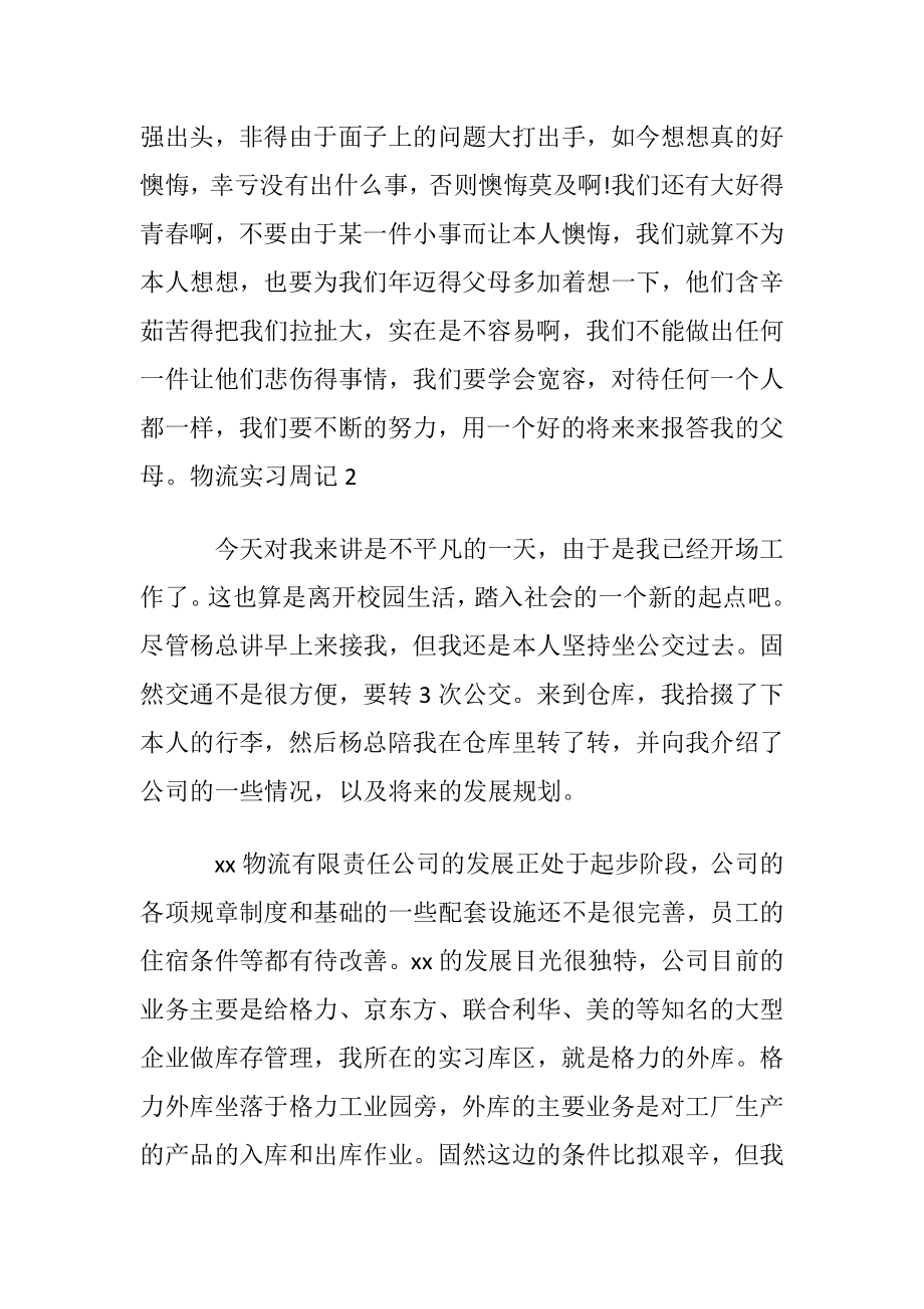 物流实习周记15篇.docx_第2页