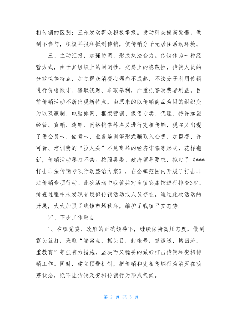 --打击非法传销专项行动工作总结-专项行动工作总结.doc_第2页