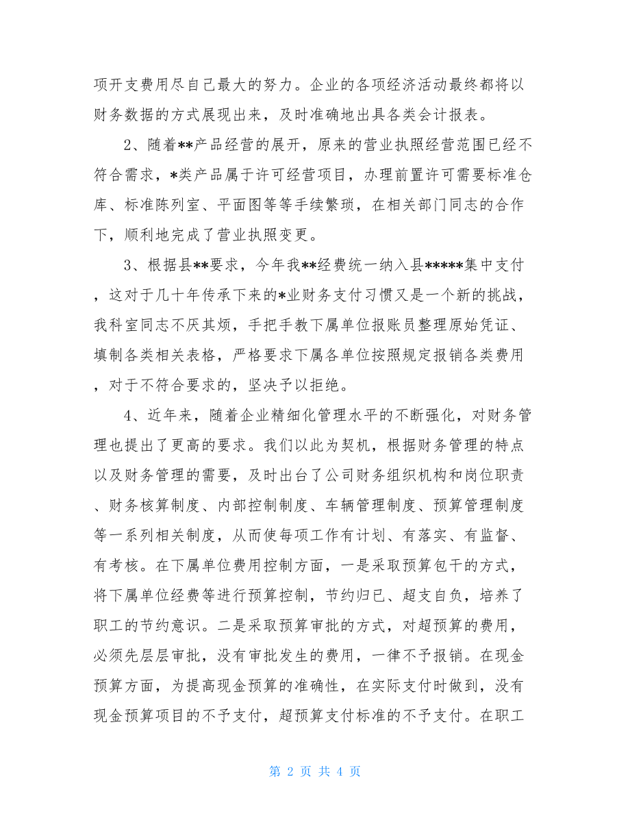 2021年度财务总结2021财务个人年度工作总结范文.doc_第2页