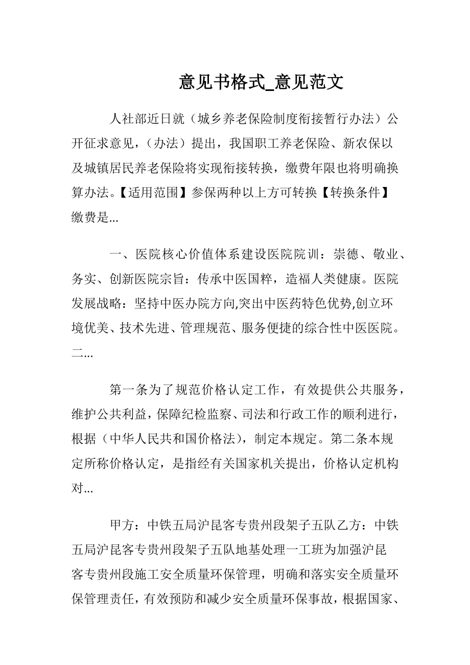 意见书格式_意见范文.docx_第1页