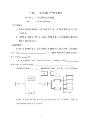 苏教版高一化学必修一专题一全套习题.doc