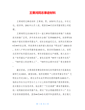 王秉鸿同志事迹材料.doc