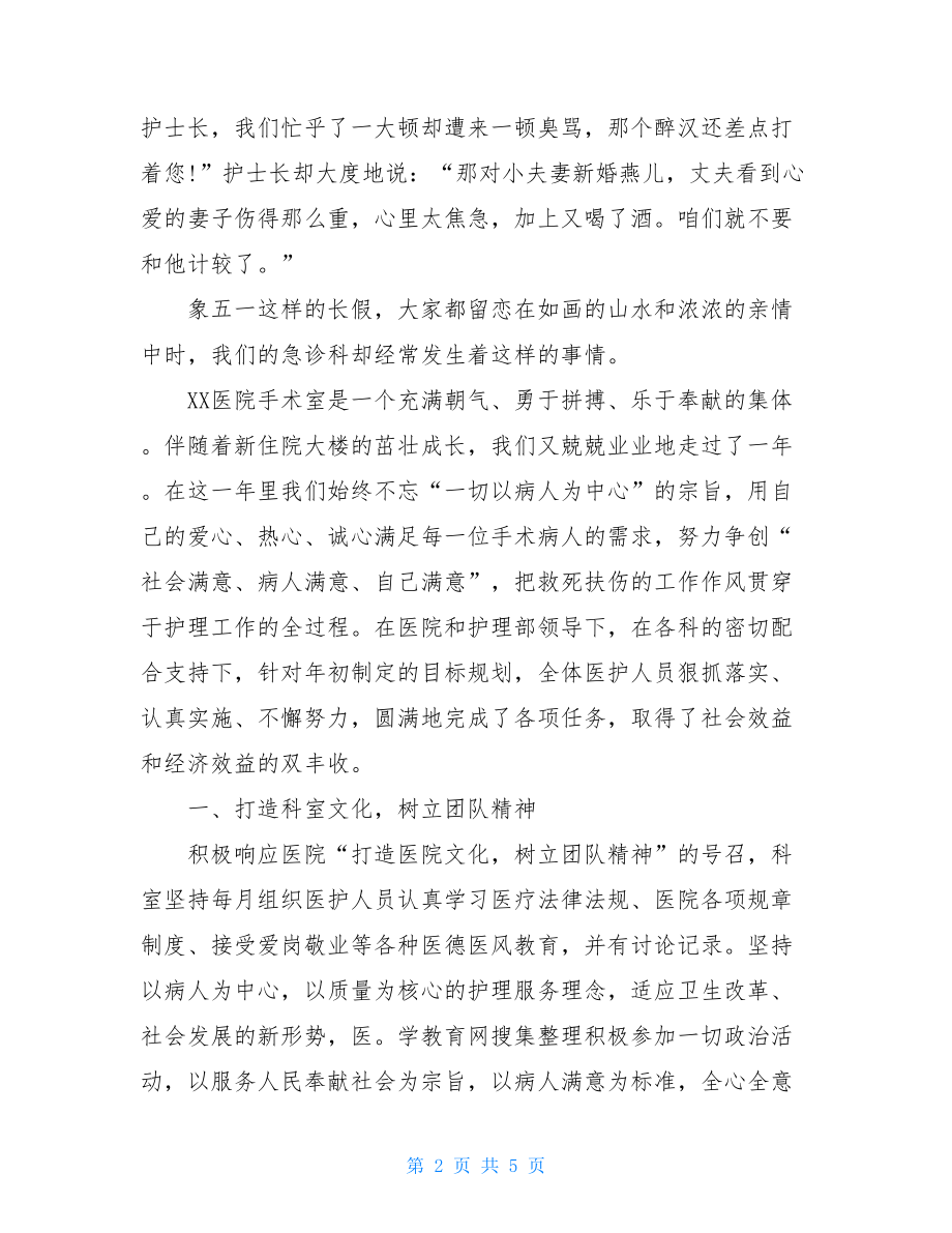 精选医院护士年终个人工作总结范文护士工作总结范文简短.doc_第2页