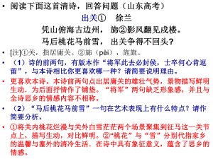 诗歌鉴赏之边塞诗训练.ppt