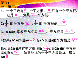 平方根与算术平方根的习题课件.ppt