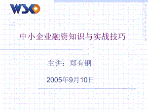 中小企业融资知识与实战技巧.pptx