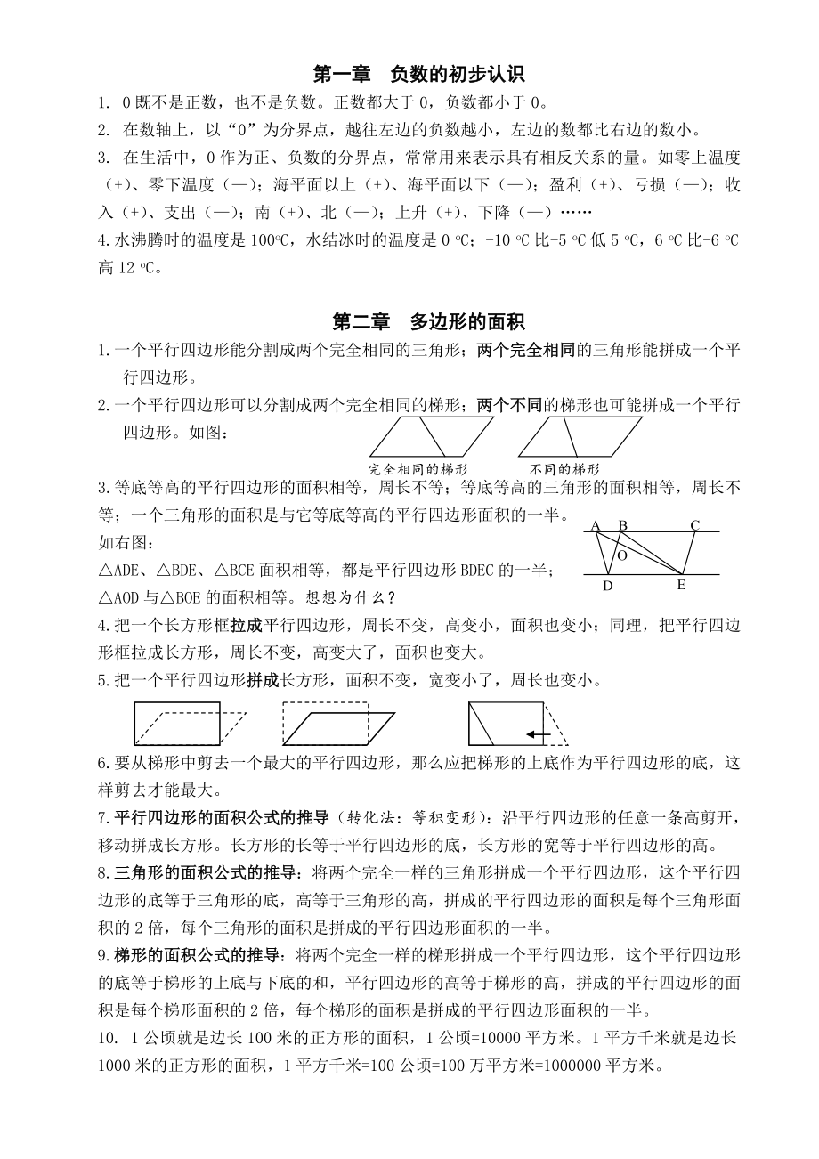 苏教版五年级数学上册知识点汇总精华版.doc_第1页