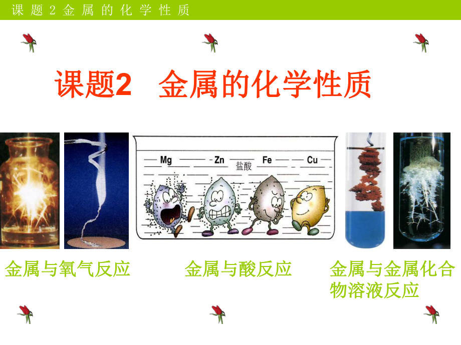 人教版九年级化学下册第八单元课题2金属的化学性质.ppt_第1页