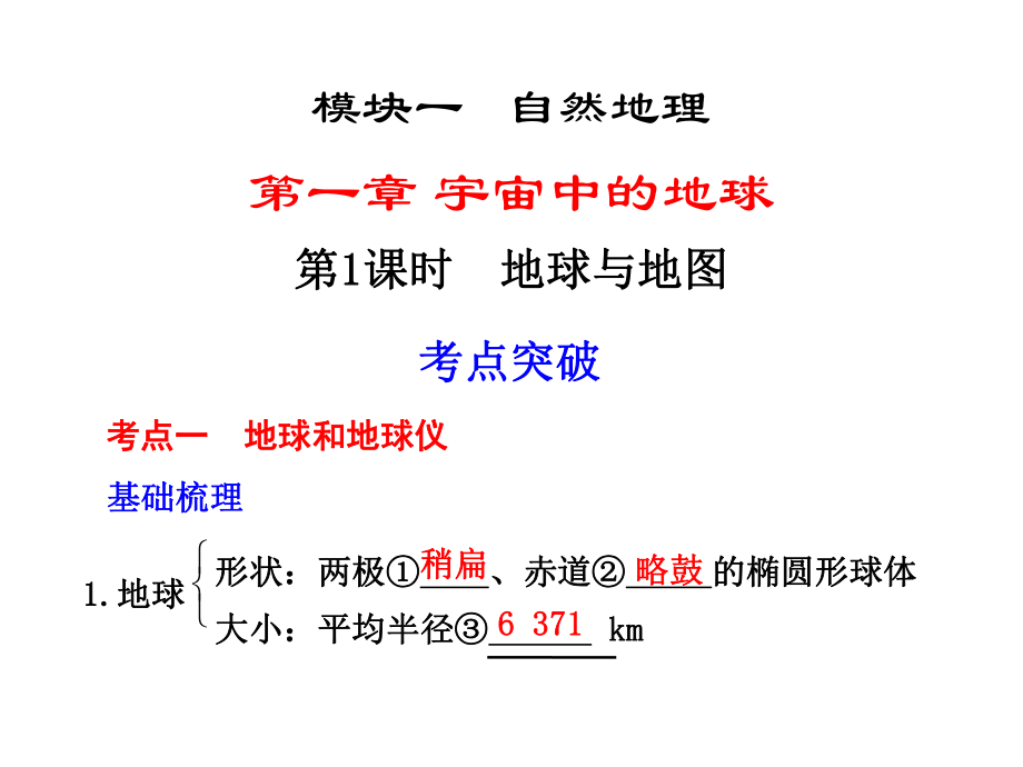 2011高三地理一轮复习课：地球和地图.ppt_第1页