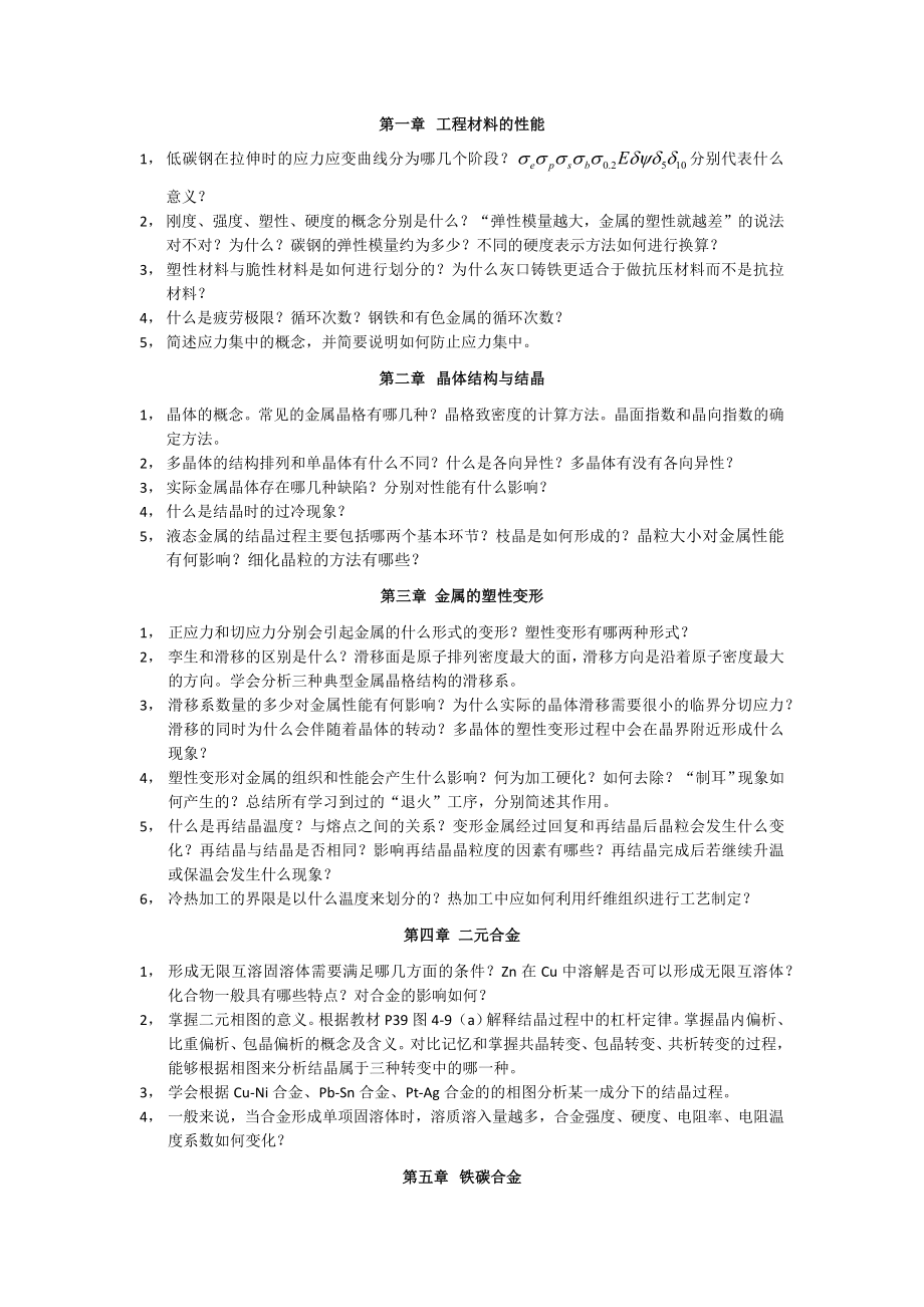 工程材料（戴枝荣主编）复习重点.doc_第1页