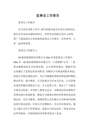 监事会工作报告 (2).docx