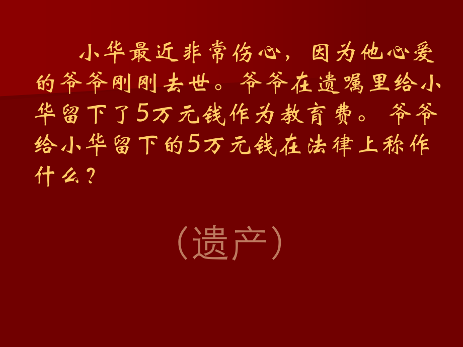 第七课第二框《财产留给谁》课件.ppt_第2页