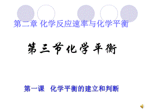 31化学平衡的建立、判断.ppt