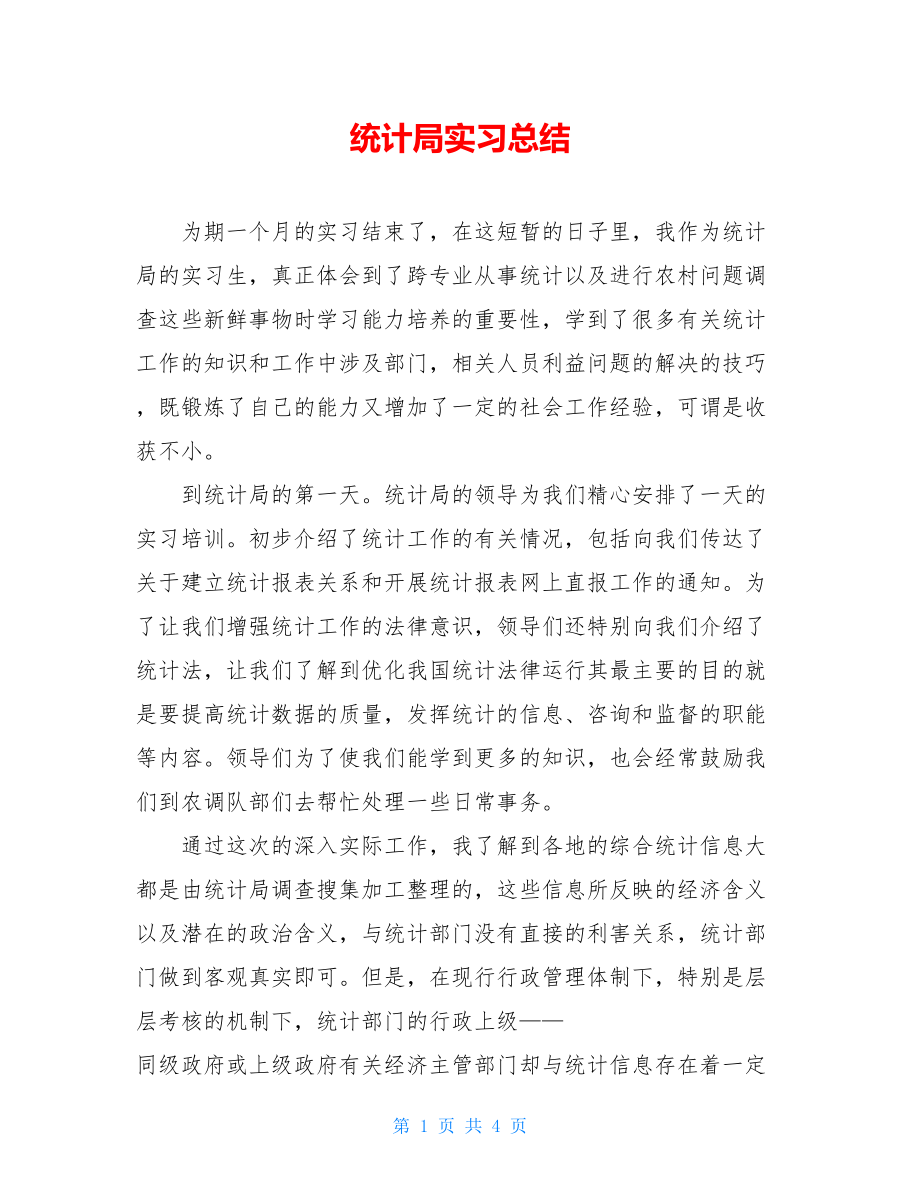 统计局实习总结.doc_第1页