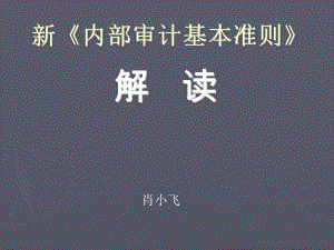 新《内部审计基本准则》解读.ppt