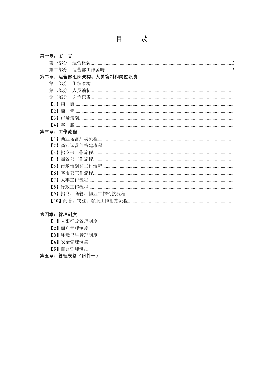 商业运营全套管理制度（组织架构、岗位职责、工作流程、管理制度）.doc_第2页