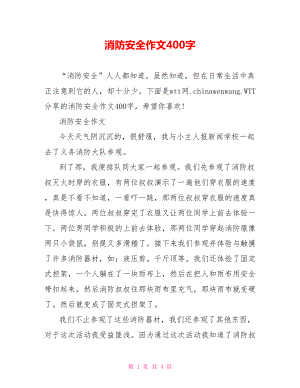 消防安全作文400字.doc