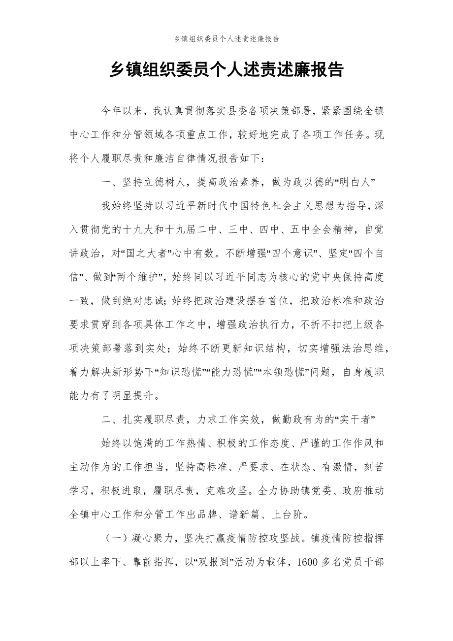 2022年范文范本乡镇组织委员个人述责述廉报告.doc_第2页