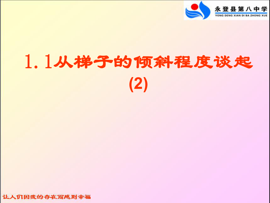 11从梯子的倾斜程度谈起（2）.ppt_第1页