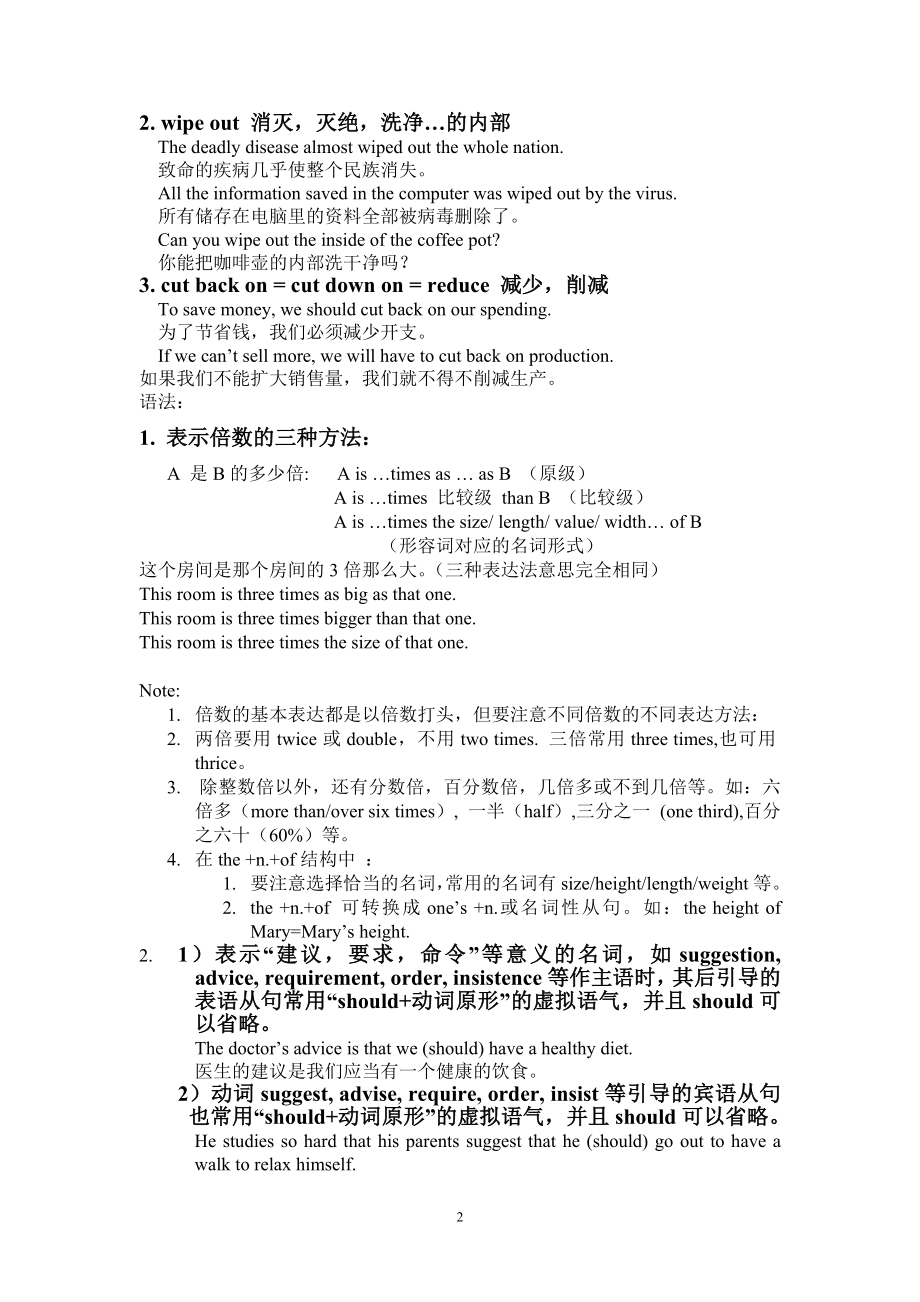 牛津英语模块五 Unit 2 知识点总结.doc_第2页