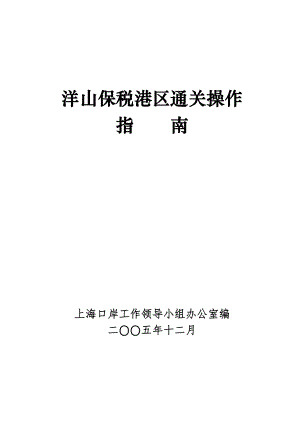 洋山保税港区通关操作.docx