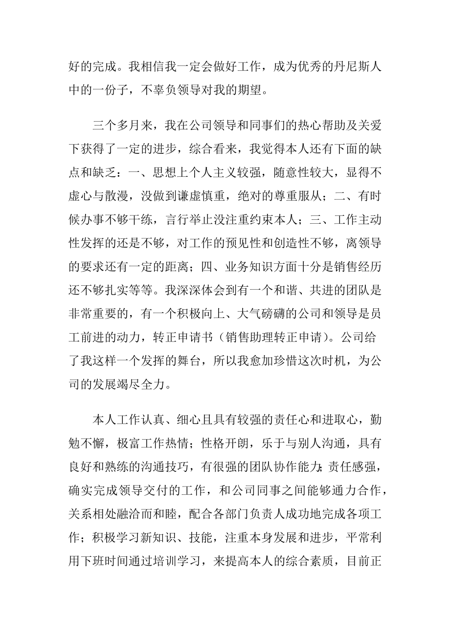 销售助理个人述职报告7篇.docx_第2页