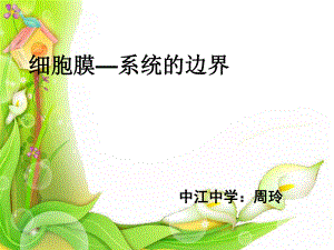 细胞膜--系统的边界说课课件.ppt