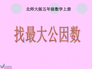 找最大公因数.ppt