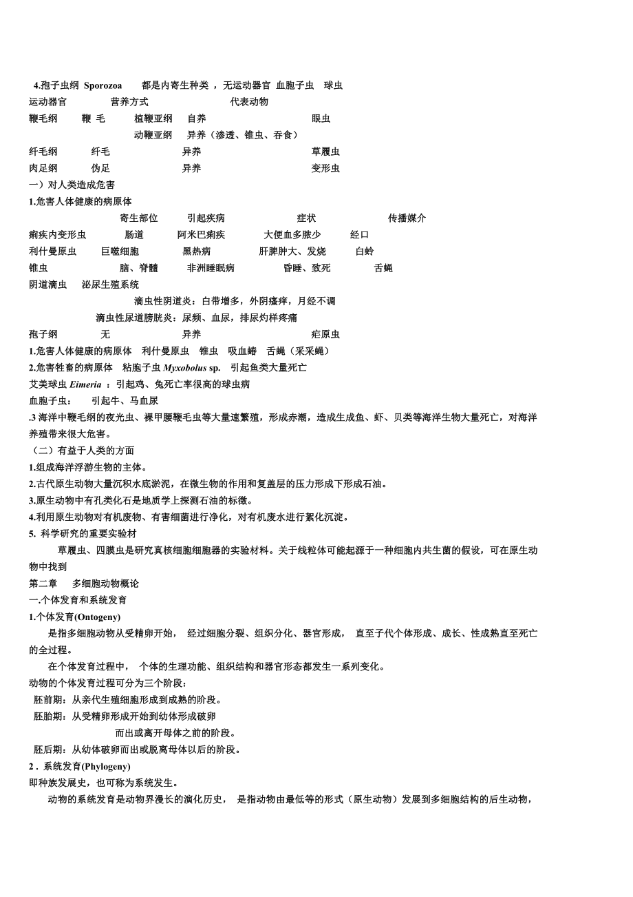 大学普通动物学知识点总结.doc_第2页