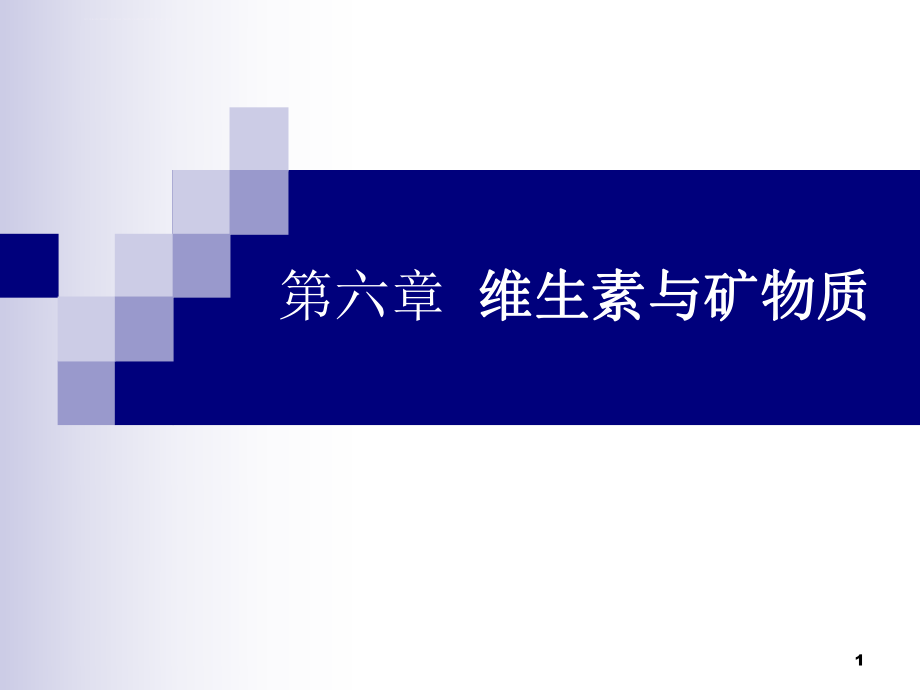 食品化学07第七章、维生素与矿物质剖析ppt课件.ppt_第1页